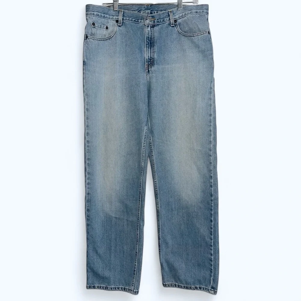 Vintage Levis 577 Low Rise Loose Fit Jeans Sz 16 Long W35xL32.5 Light Wash BAGGY - Picture 2 of 7